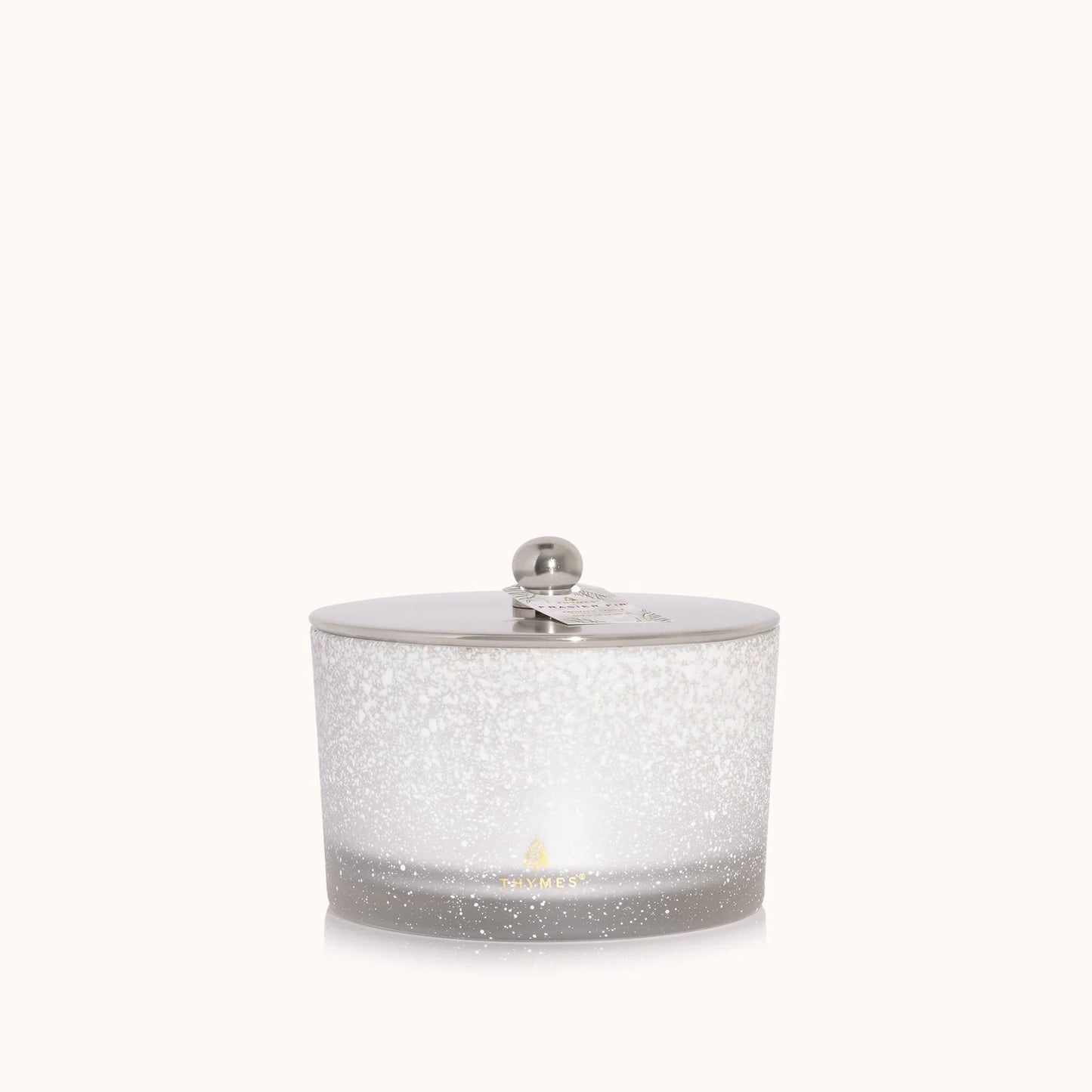 Thymes Frasier Fir Flocked 3 Wick Poured Candle