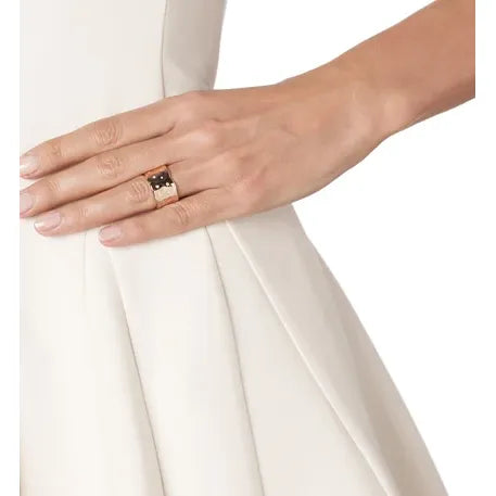 Monica Vinader Siren Scatter Ring in 18k Rose Gold Vermeil & White Topaz