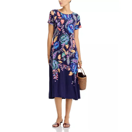 Johnny Was Janie Favorite Boatneck Cap Sleeve Dress