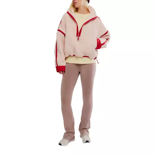 Free People Mountain High 1/2 Zip in Ballet Slipper Combo