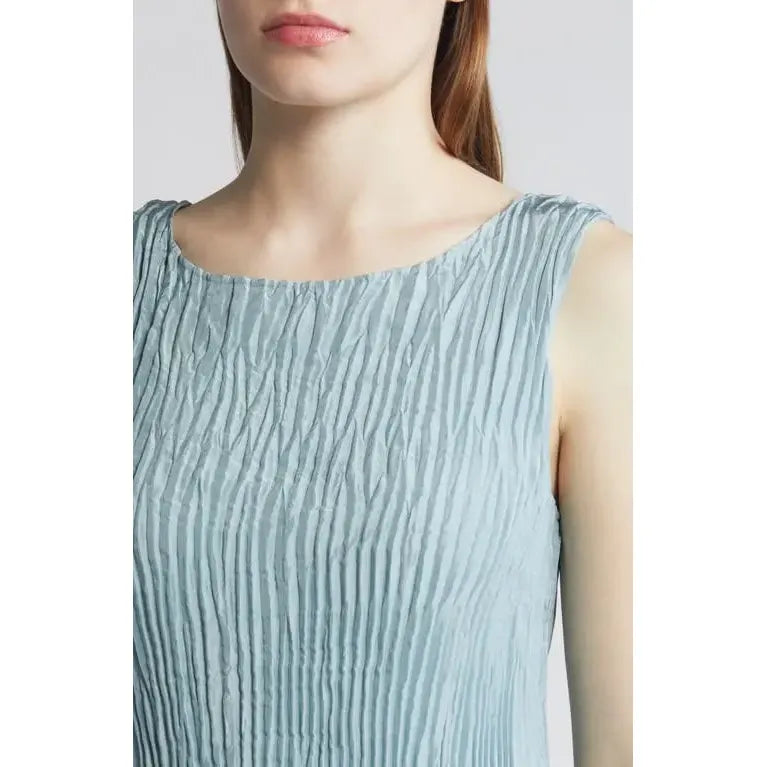 Eileen Fisher Crinkled Silk Reversible Sleeveless Top