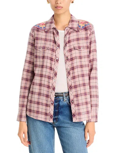Johnny Was Isadora Western Plaid Shirt