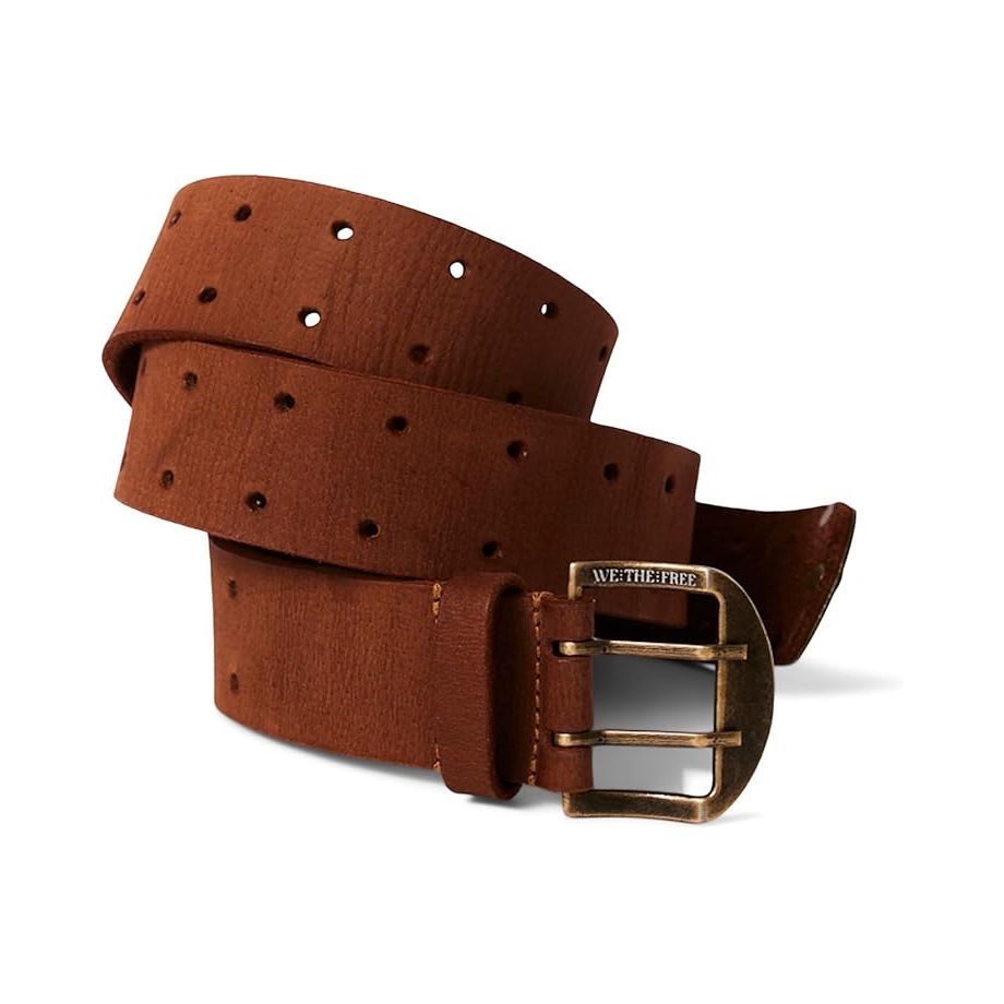Free People We The Free Double Cross Belt in Cognac