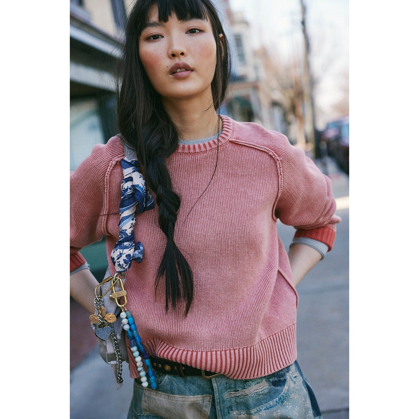 Free People Spring Street Pullover in Bijou