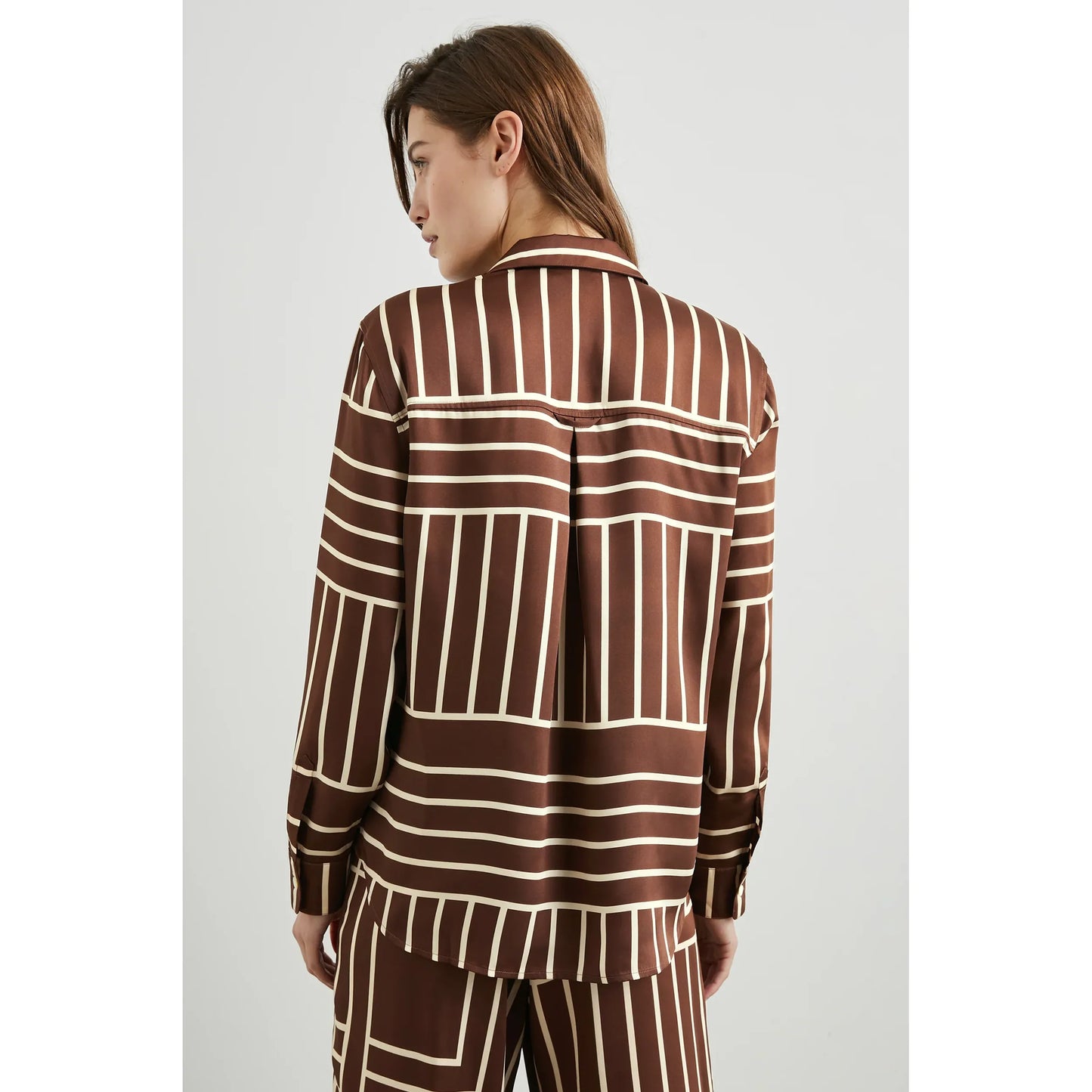 Rails Elias Shirt in Brown Line Art
