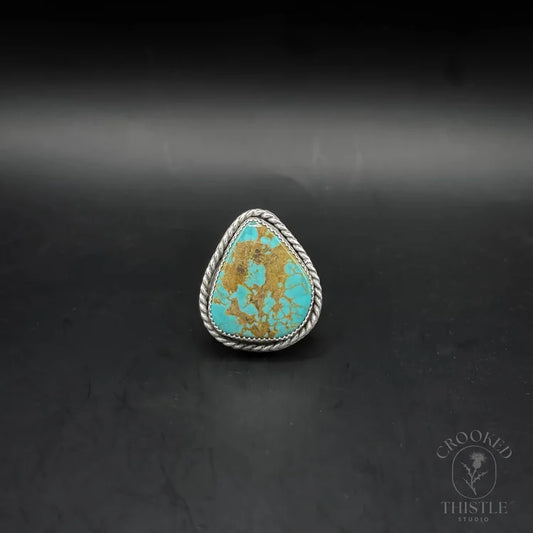 Crooked Thistle Tyrone Turquoise Ring - Size 8.5
