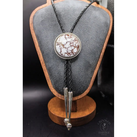 Crooked Thistle Horse Hair Jasper Bolo