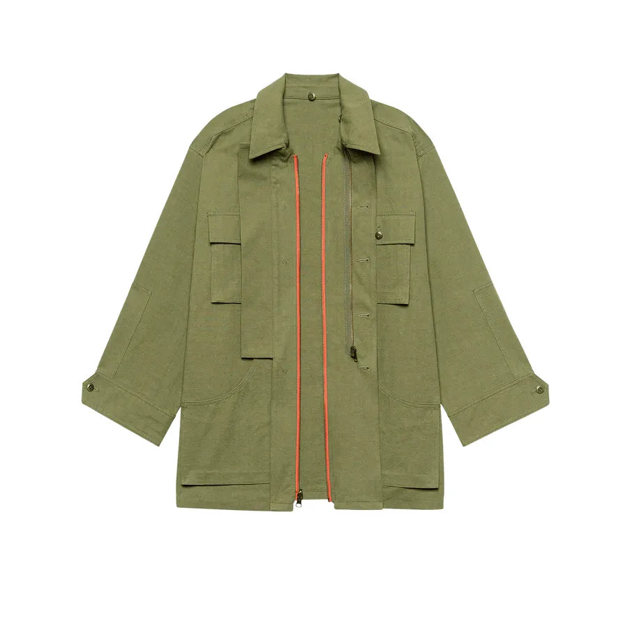 The Great Reversible Quilted Liner Parka in Army