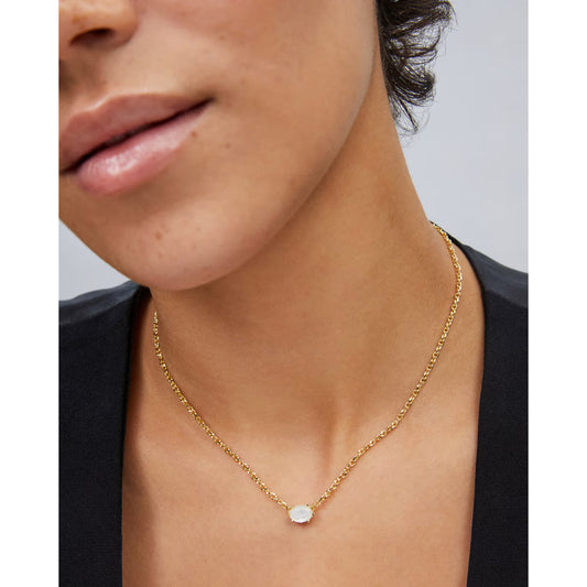 Kendra Scott Cailin Gold Pendant Necklace Ivory Mother of Pearl