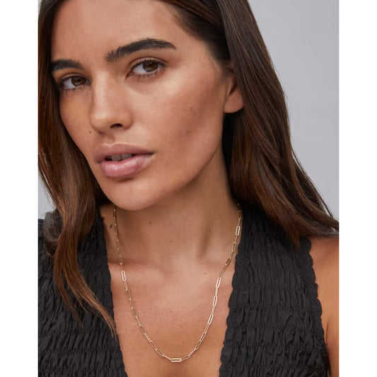 Kendra Scott Courtney Paperclip Necklace in Gold