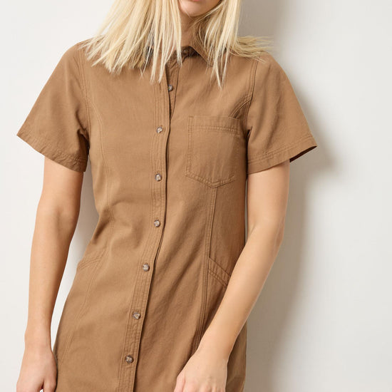 lilla p shirt dress Long Sleeve Seamed Shirt Dress