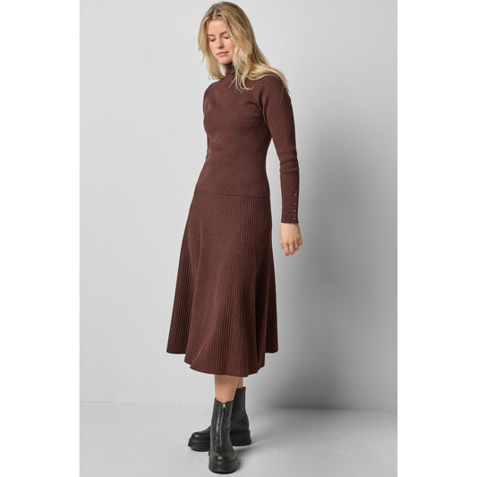 Lilla P Flared Knit Skirt in Java