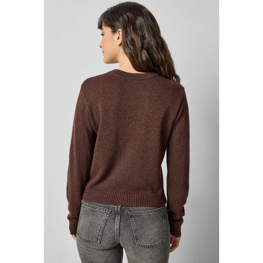 Lilla P V Neck Cardigan in Java Sparkle