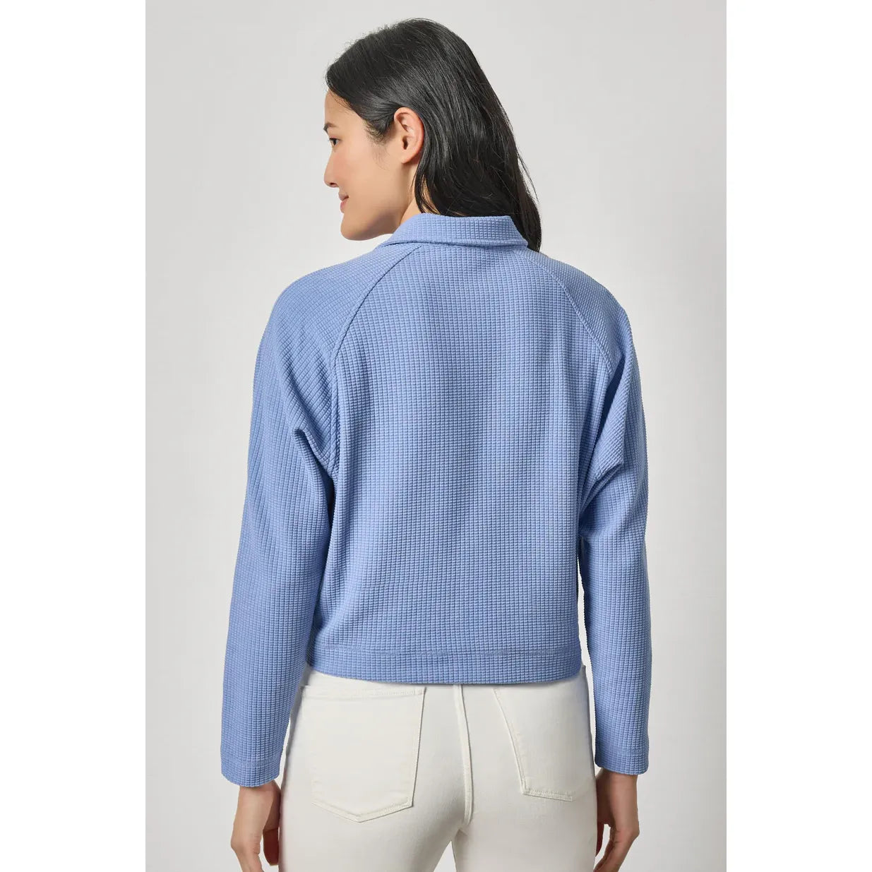 Lilla P Easy Raglan Button Down in Bluebird