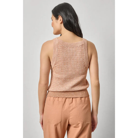 Lilla P Mini Cable Knit Tank in Coppertone