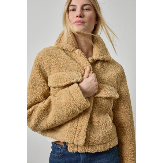 Lilla P Sherpa Collared Jacket in Sable