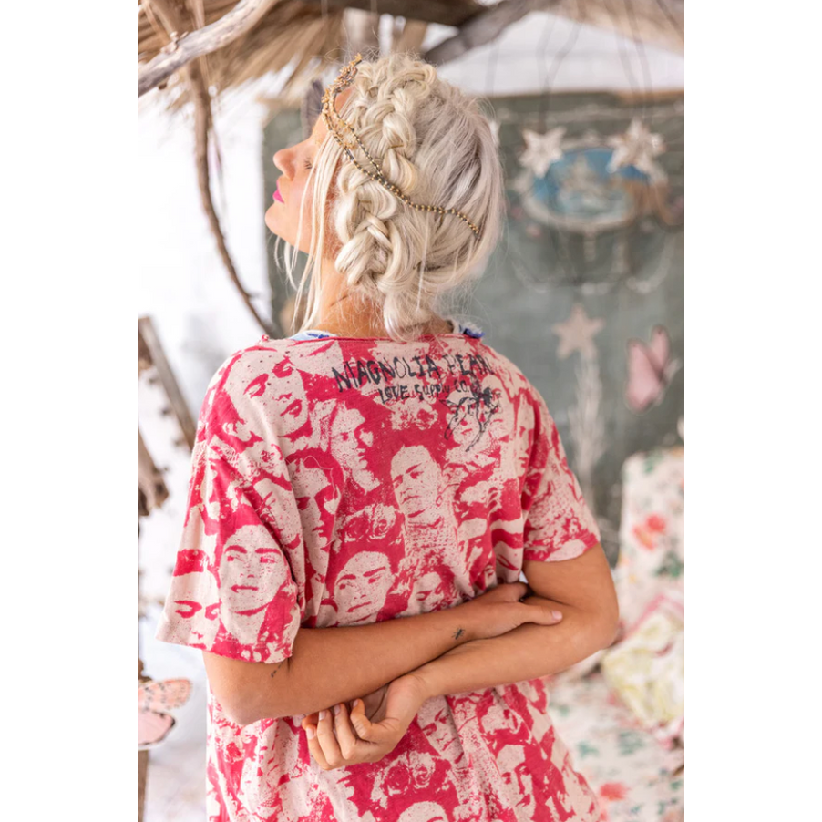 Magnolia Pearl Mural Frida Europa Tee in Sandia