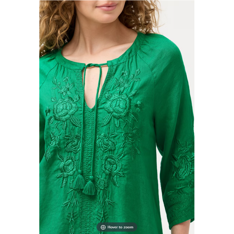 Johnny Was Relaxed Raglan Dress in Green Tambourine