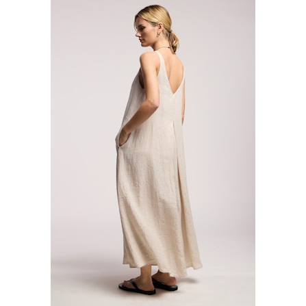 Velvet by Graham and Spencer Reta Linen Dress in Cobble