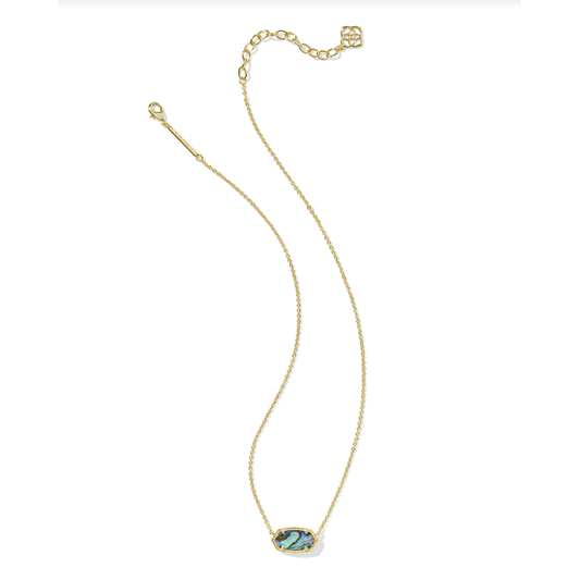 Kendra Scott Elisa Pendant Necklace in Gold Abalone Shell
