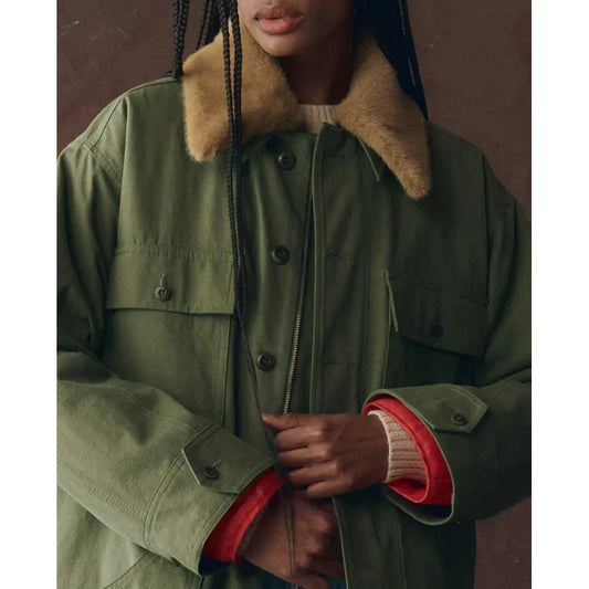 The Great Reversible Quilted Liner Parka in Army