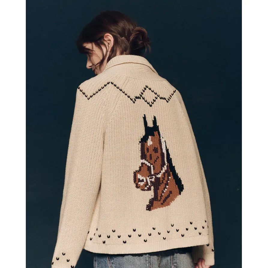 The Great Horse Lodge Cardigan in Cream