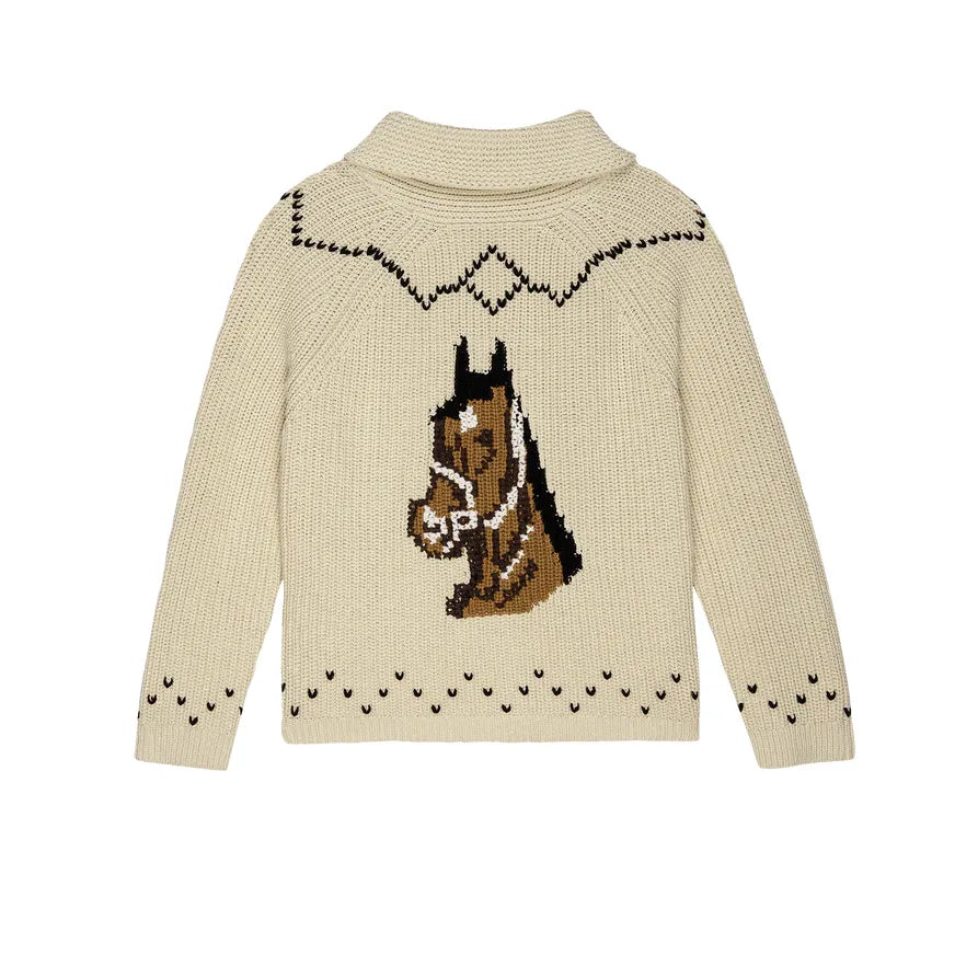 The Great Horse Lodge Cardigan in Cream