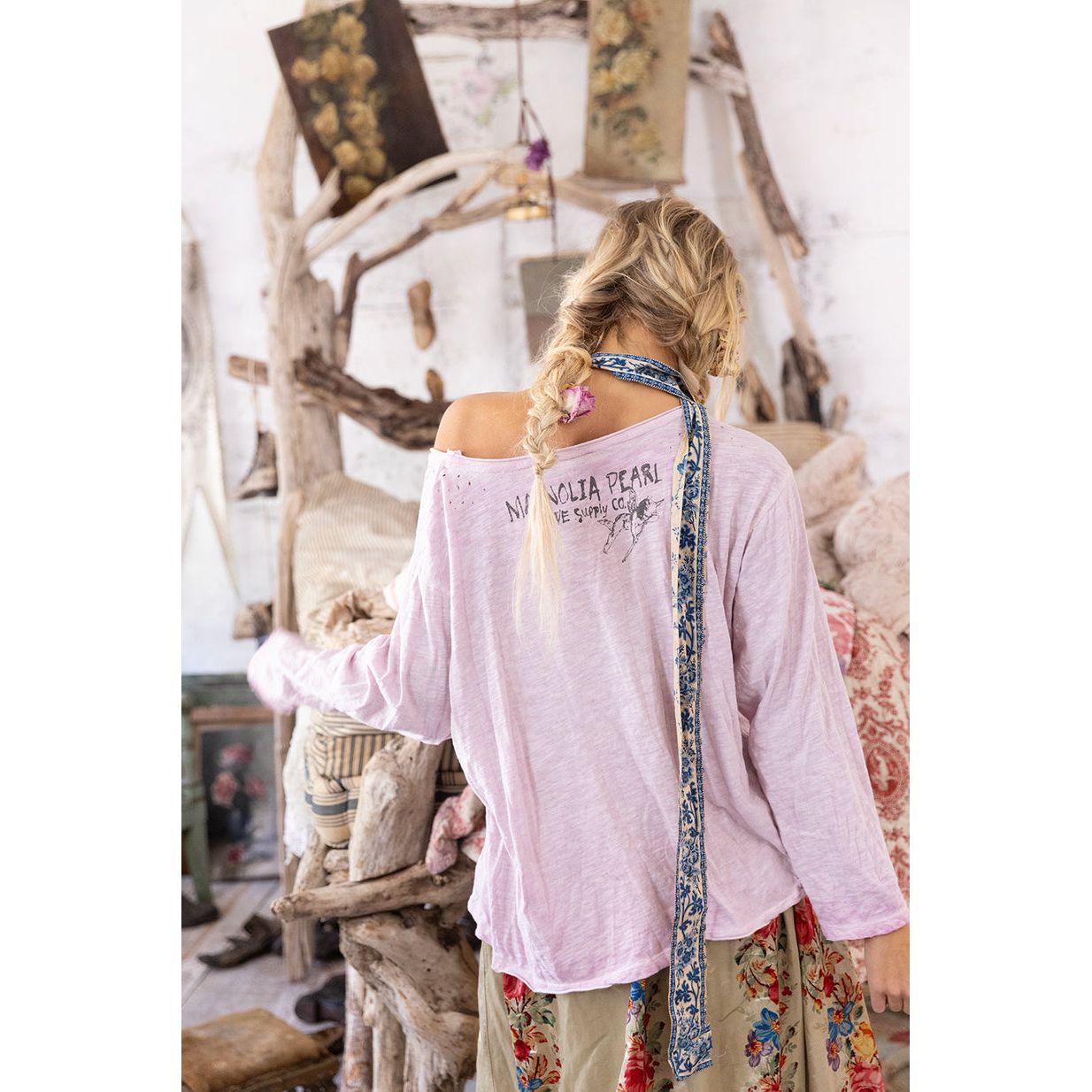 Magnolia Pearl Mother Mary Viggo Tee in Guava Party
