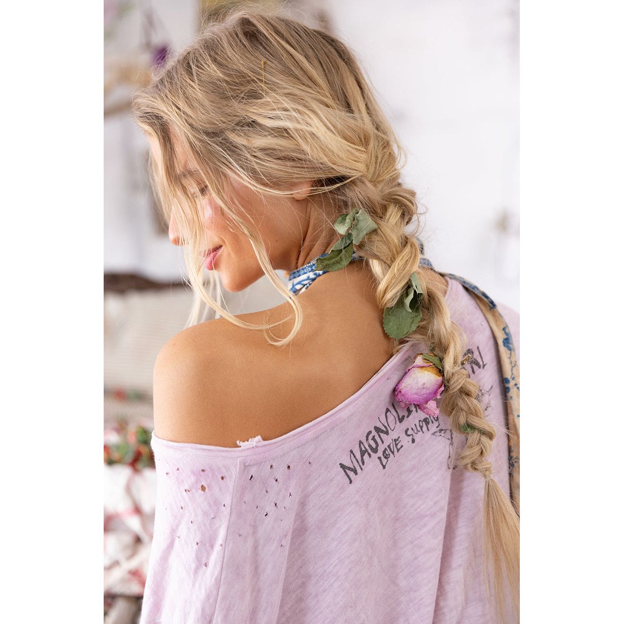 Magnolia Pearl Mother Mary Viggo Tee in Guava Party