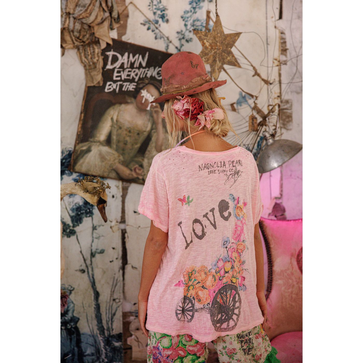 Magnolia Pearl Special Delivery Tee in Azalea Dip Dye