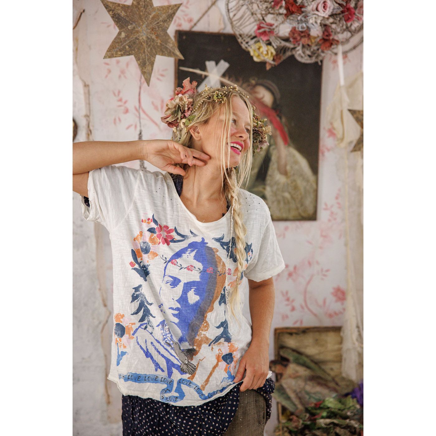 Magnolia Pearl Frida Baroque Tee in True