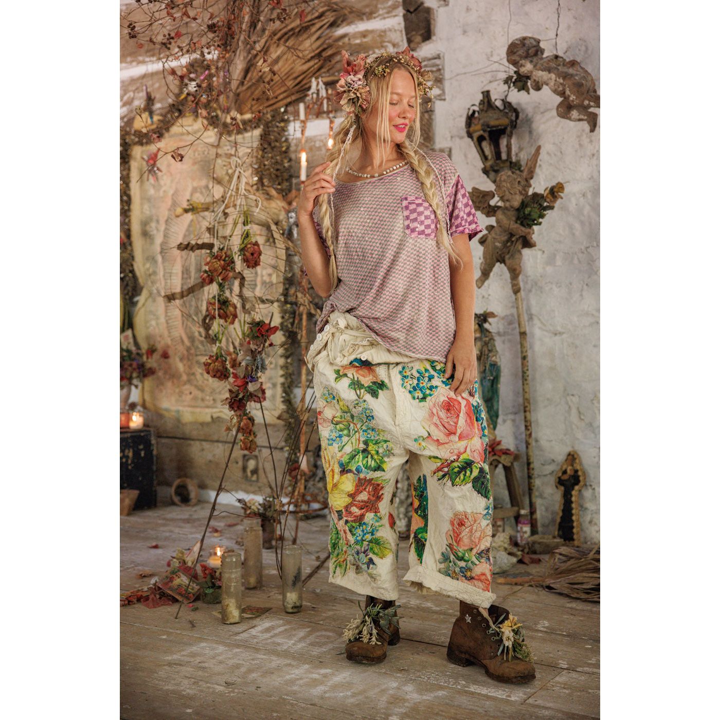 Magnolia Pearl Piecewise Pocket Tee in Hatter
