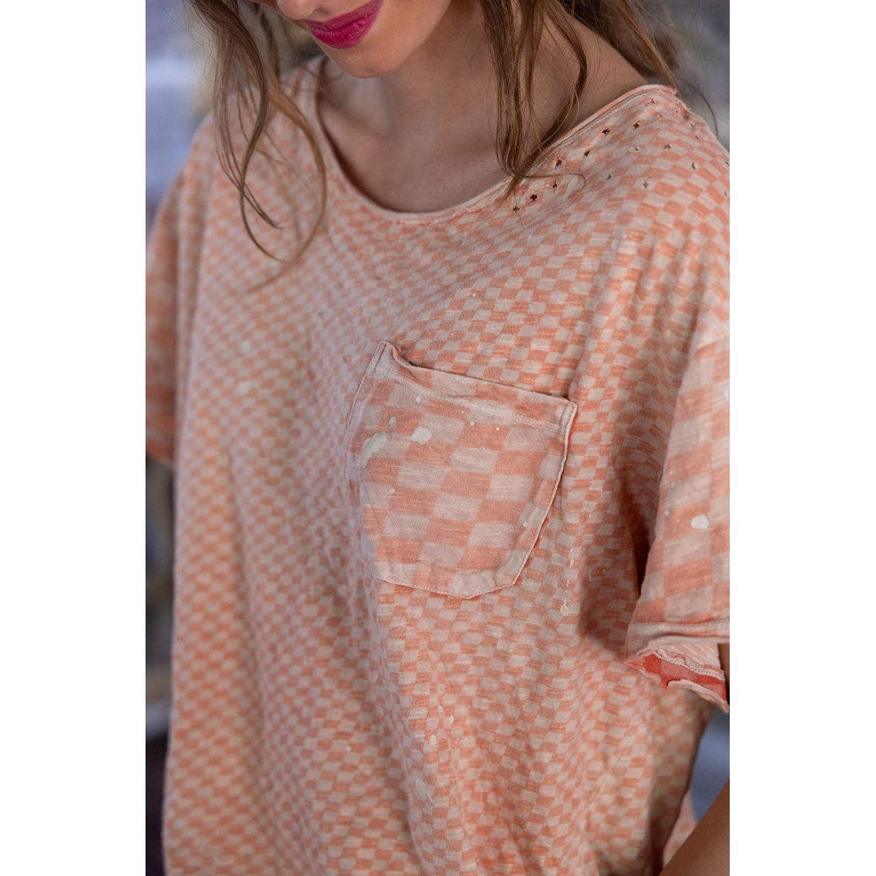 Magnolia Pearl Piecewise Pocket Tee in Tabby