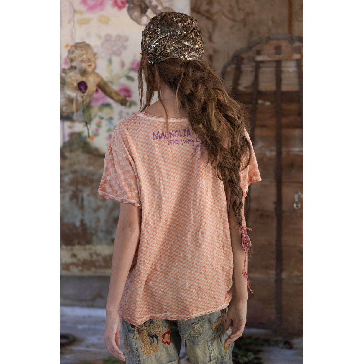 Magnolia Pearl Piecewise Pocket Tee in Tabby