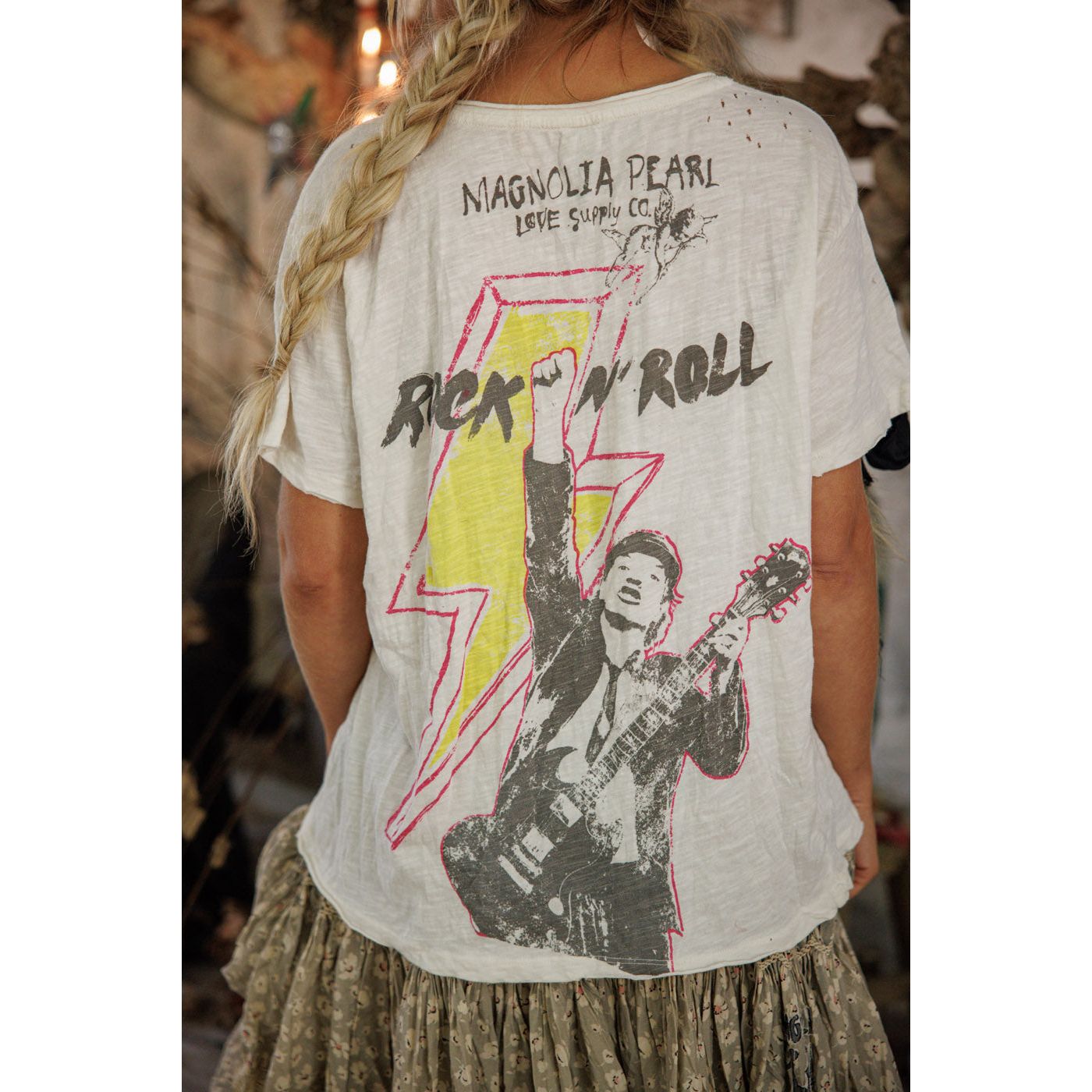 Magnolia Pearl AC/DC Rock N' Roll Tee in True