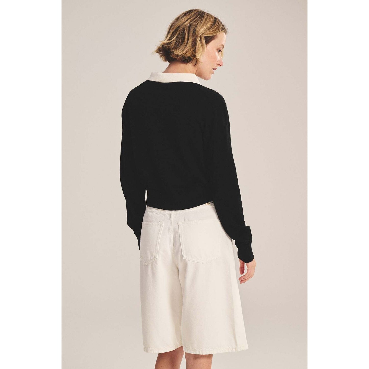 Velvet by Graham & Spencer Cotton Cashmere Blend Cardigan in Black