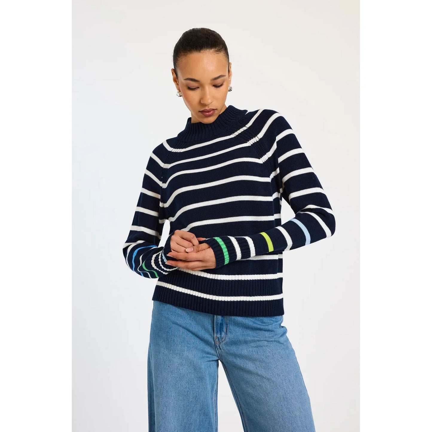Wispr by Brodie Liberty Stripe Crew in Navy