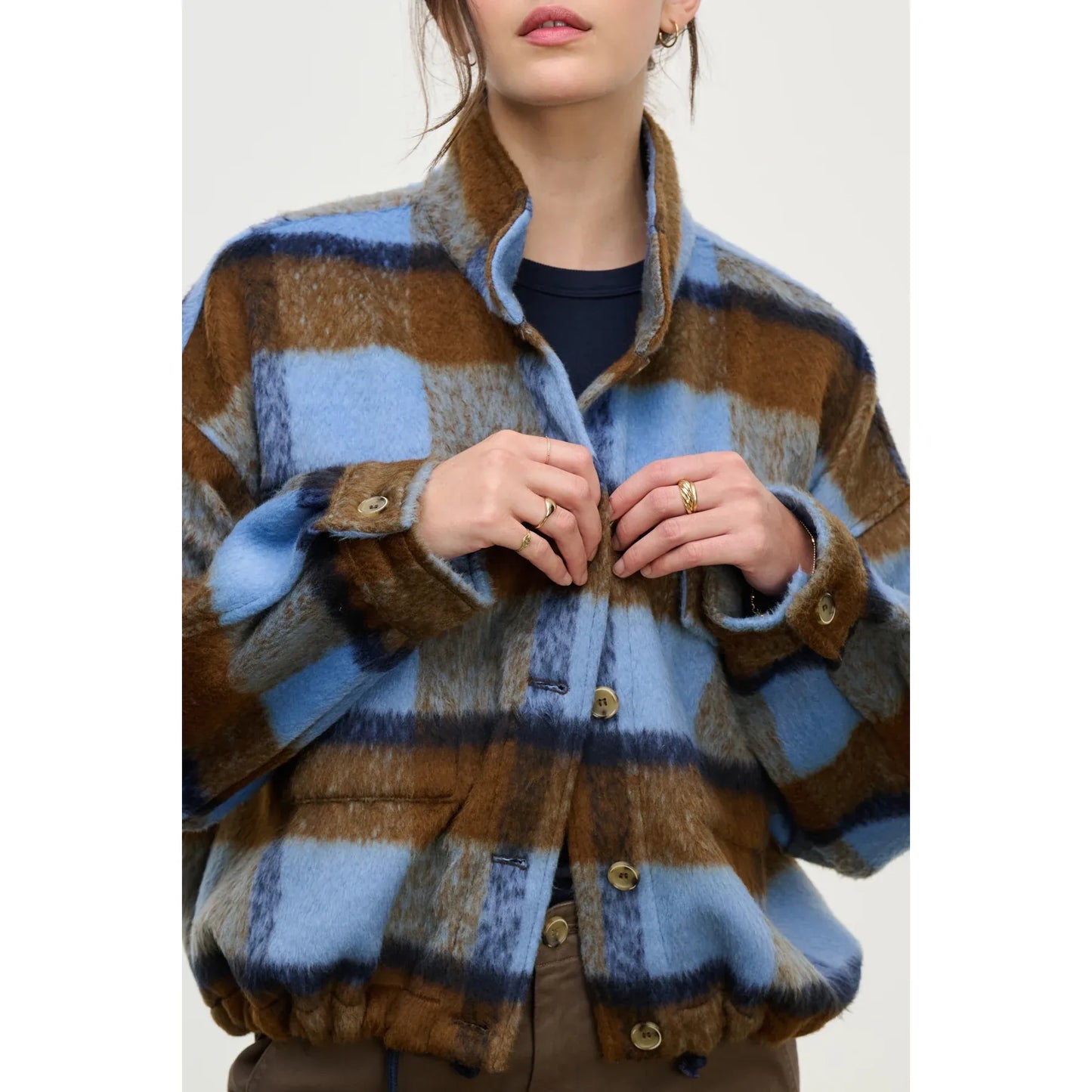 Velvet by Graham & Spencer Aubrey Brushed Plaid Jacket