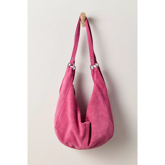 Free People Roma Suede Tote Bag in Fuschia