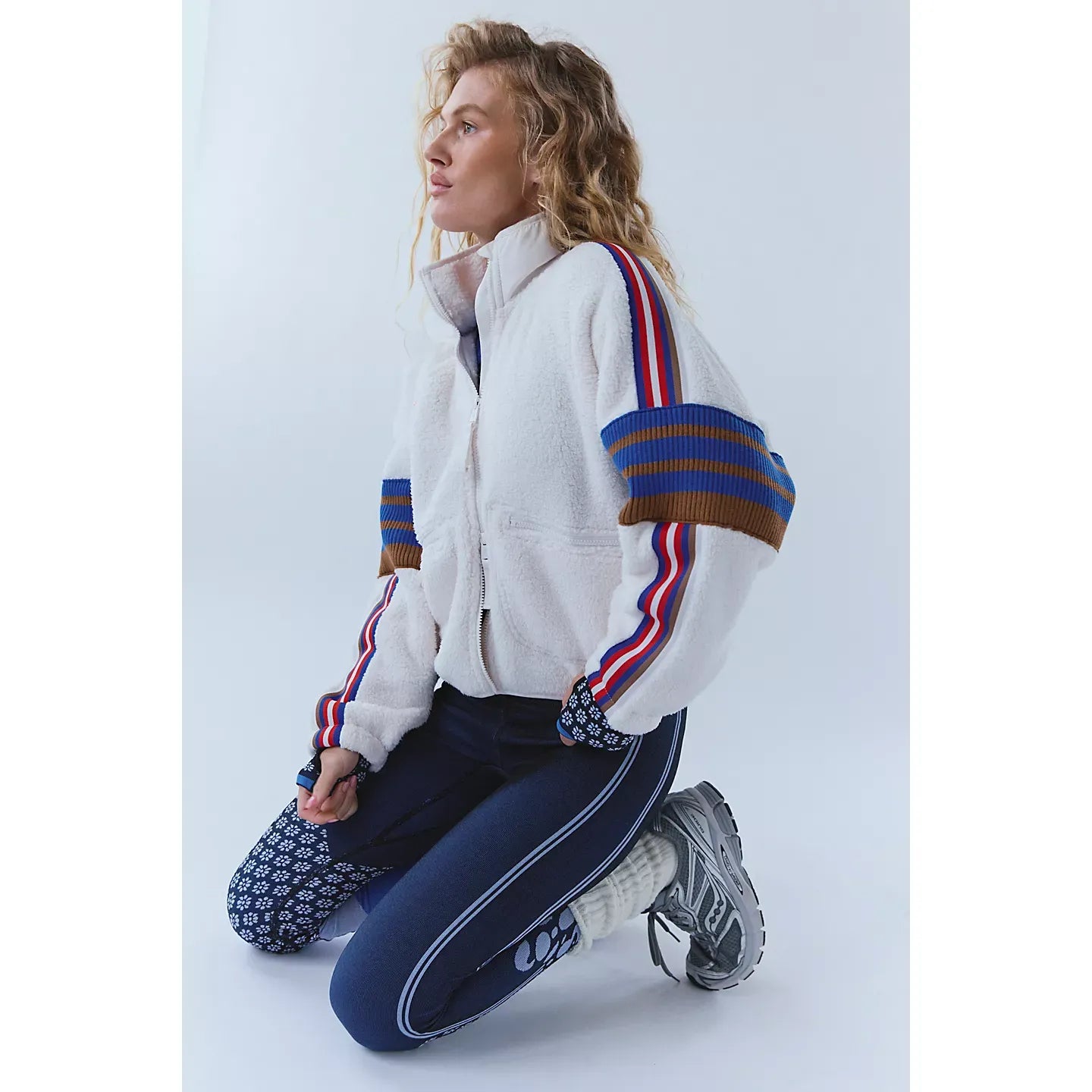 Free People Mountain High Sporty Logo in Ivory Combo