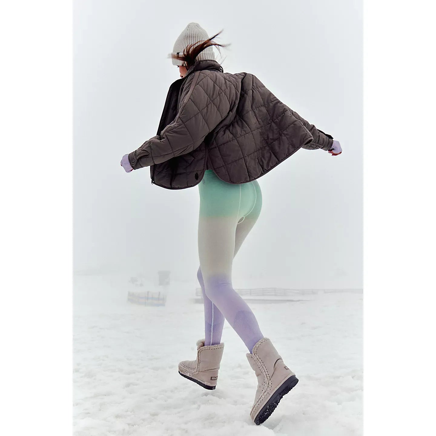 Free People Pippa Packable Puffer Jacket in Fossil