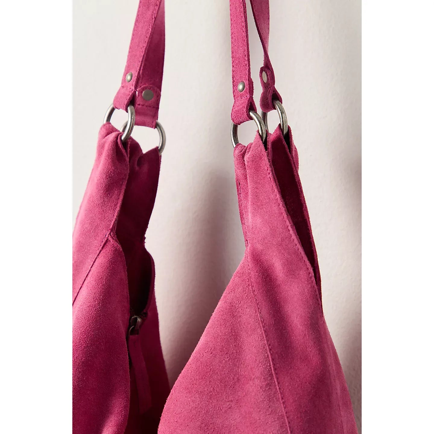 Free People Roma Suede Tote Bag in Fuschia