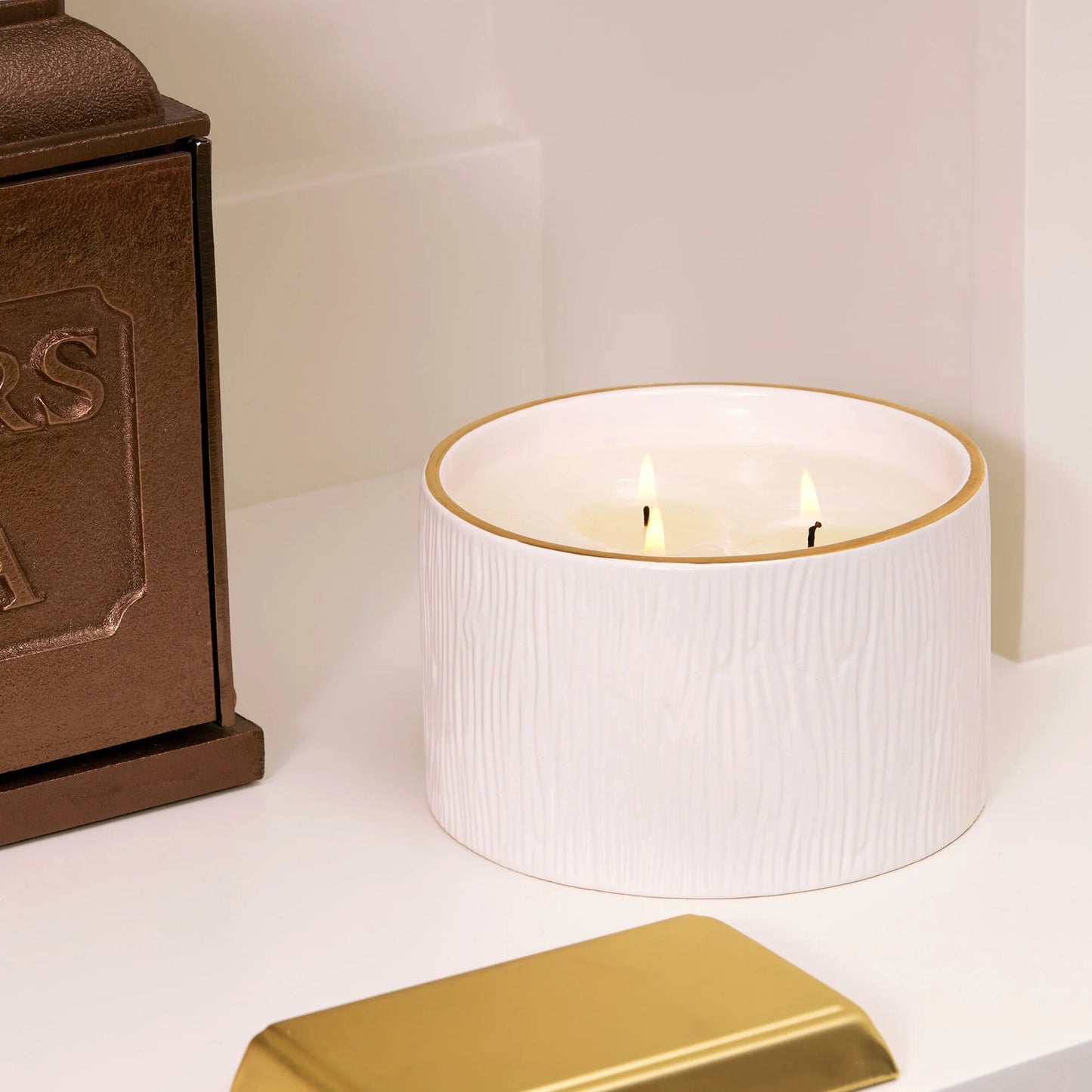 Thymes Frasier Fir Ceramic 3-Wick Candle