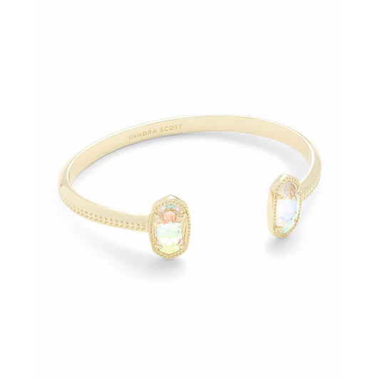 Kendra Scott Elton Cuff Bracelet in Gold Dichroic Glass