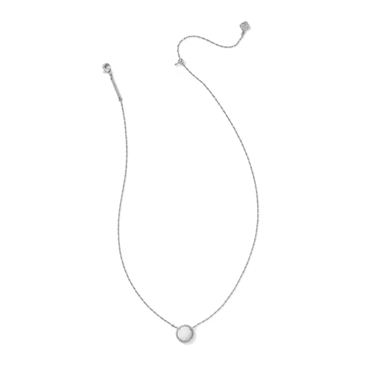 Kendra Scott Volleyball Silver Short Pendant Necklace