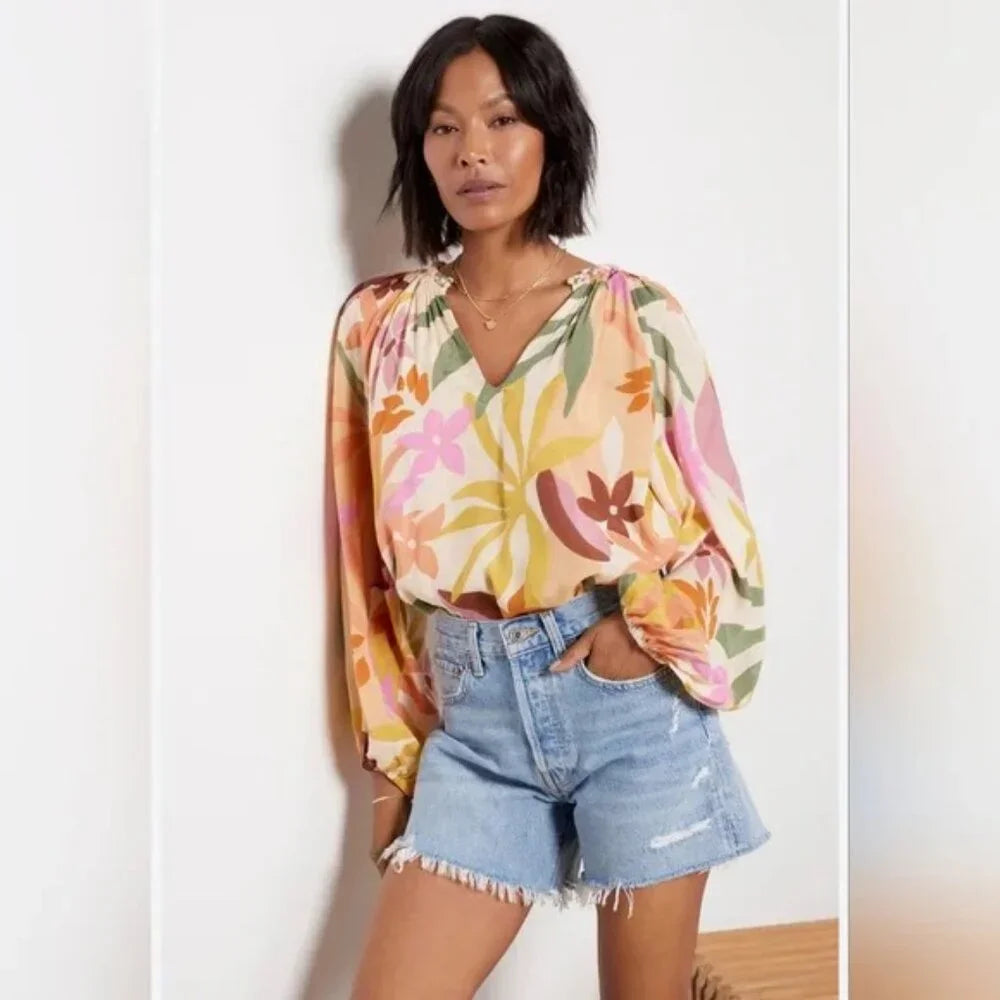 Velvet by Graham & Spencer Dion Printed Boho Top
