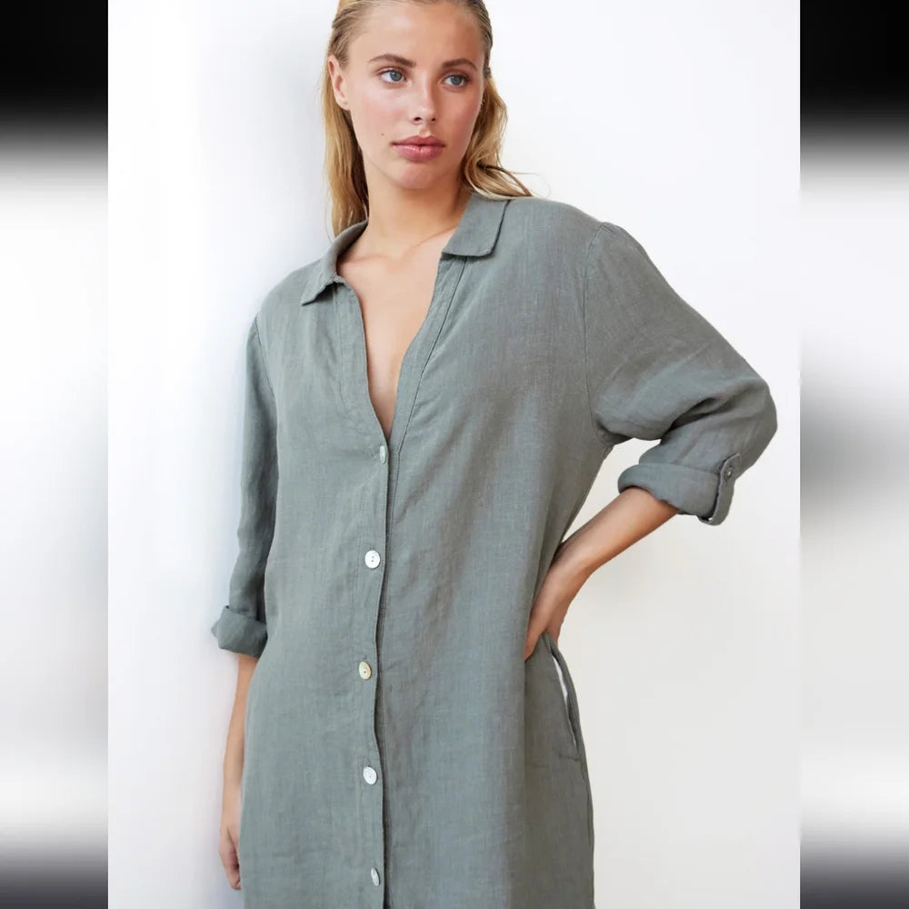 WithBlack Laugustina Midi Dress in Emerald Green
