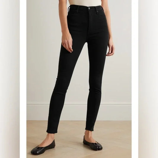 Citizens of Humanity Chrissy High Rise Skinny Jeans in Black