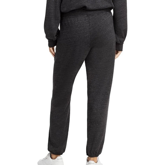 Sundry by Anthropologie Fleece Sweatpants in Black/Charcoal