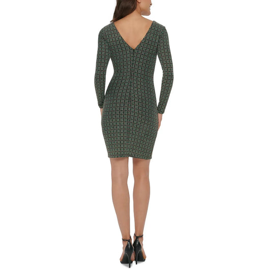 Guess Metallic Dew-Drop Knit Dress in Emerald Multi